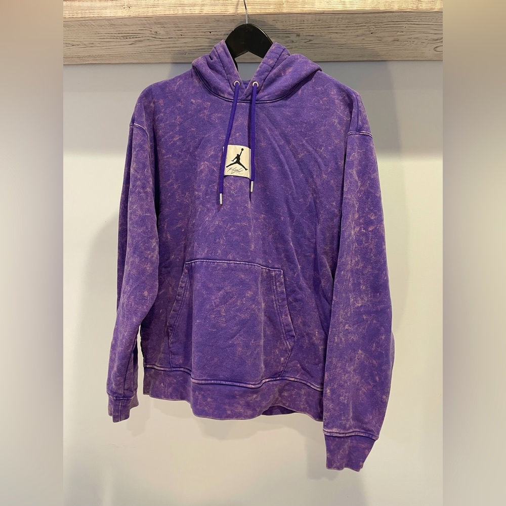 Jordan Essentials Men's Statement Fleece Washed Pullover Hoodie Size Medium